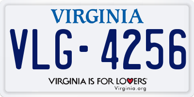 VA license plate VLG4256