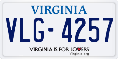 VA license plate VLG4257