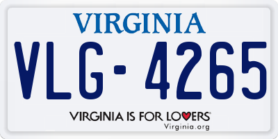 VA license plate VLG4265