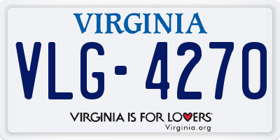VA license plate VLG4270