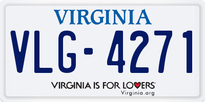 VA license plate VLG4271