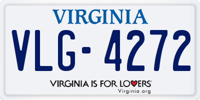 VA license plate VLG4272