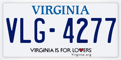 VA license plate VLG4277
