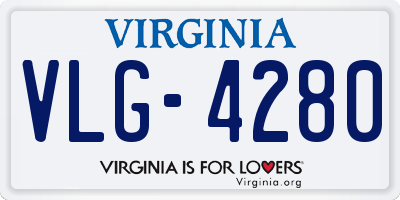 VA license plate VLG4280