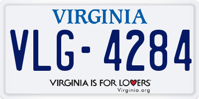 VA license plate VLG4284