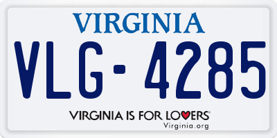 VA license plate VLG4285