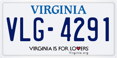 VA license plate VLG4291