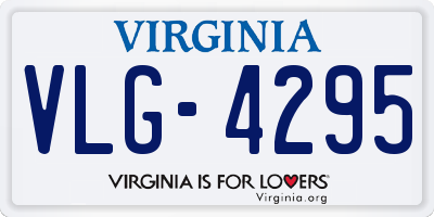 VA license plate VLG4295