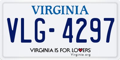 VA license plate VLG4297
