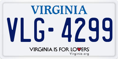 VA license plate VLG4299