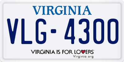 VA license plate VLG4300