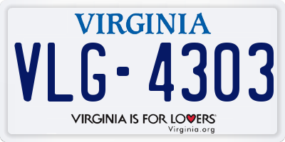 VA license plate VLG4303