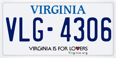 VA license plate VLG4306