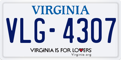 VA license plate VLG4307