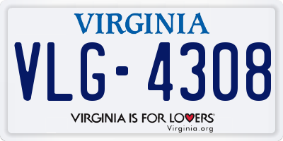 VA license plate VLG4308