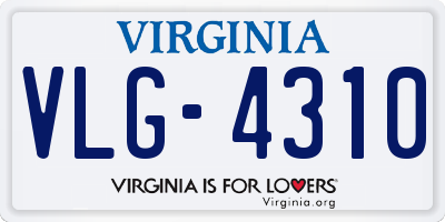 VA license plate VLG4310