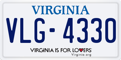 VA license plate VLG4330