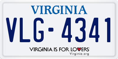 VA license plate VLG4341