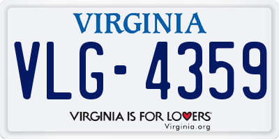 VA license plate VLG4359
