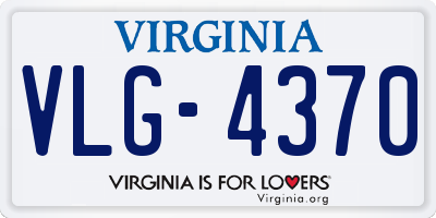 VA license plate VLG4370