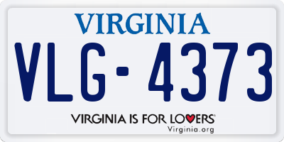 VA license plate VLG4373