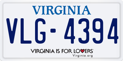 VA license plate VLG4394