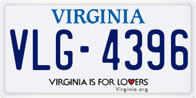 VA license plate VLG4396