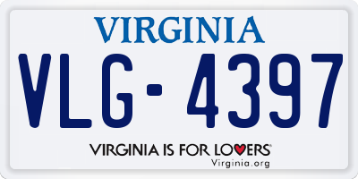 VA license plate VLG4397