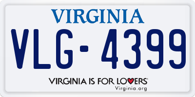 VA license plate VLG4399