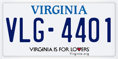 VA license plate VLG4401