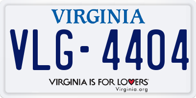 VA license plate VLG4404