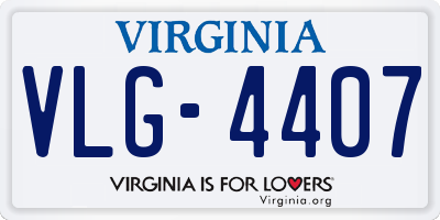 VA license plate VLG4407