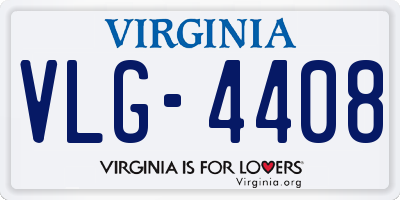 VA license plate VLG4408