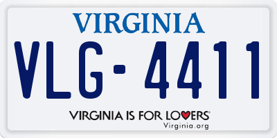 VA license plate VLG4411