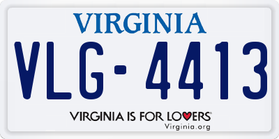VA license plate VLG4413