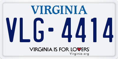 VA license plate VLG4414