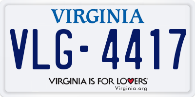 VA license plate VLG4417