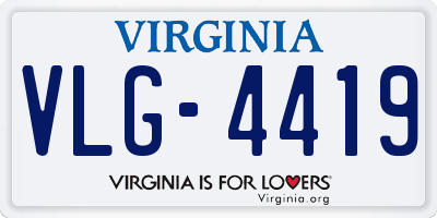 VA license plate VLG4419