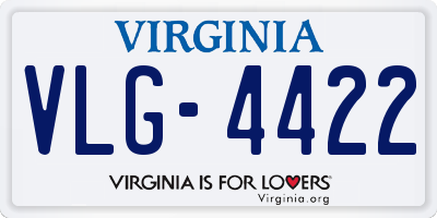 VA license plate VLG4422