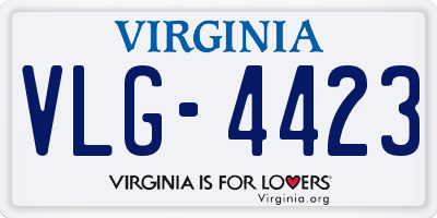 VA license plate VLG4423