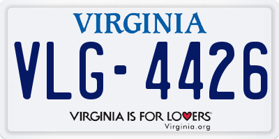 VA license plate VLG4426