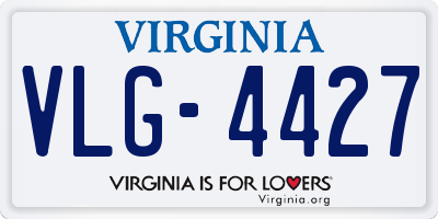 VA license plate VLG4427