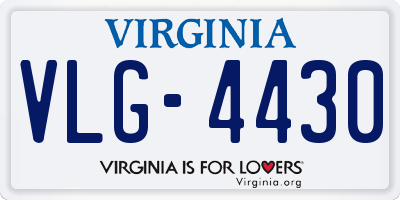 VA license plate VLG4430