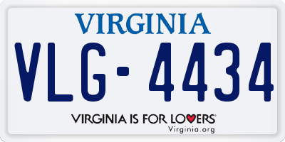 VA license plate VLG4434
