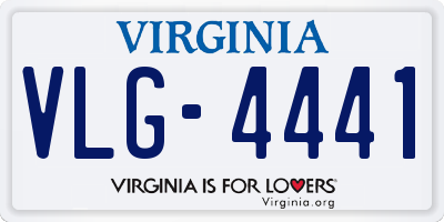 VA license plate VLG4441