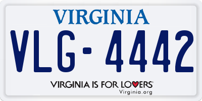 VA license plate VLG4442