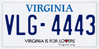VA license plate VLG4443