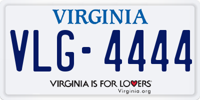 VA license plate VLG4444