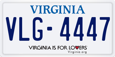 VA license plate VLG4447