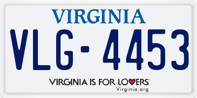 VA license plate VLG4453